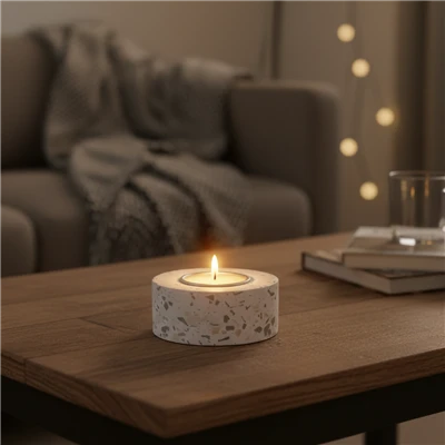 Posso usar um castiçal de cimento em um ambiente de verão?